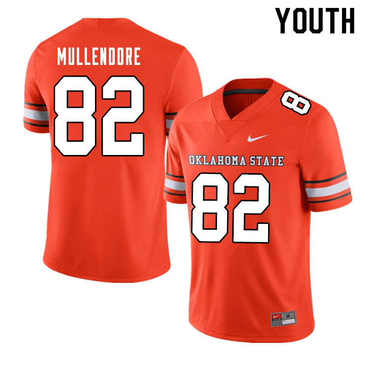 Youth #82 Vance Mullendore Oklahoma State Cowboys College Football Jerseys Sale-Alternate Orange - Click Image to Close